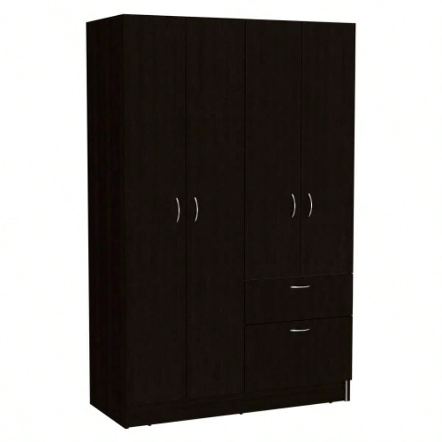 Armoire Alpes, Bedroom, Black/ White
