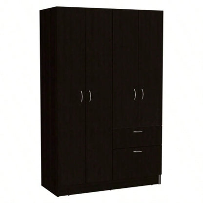 Armoire Alpes, Bedroom, Black/ White