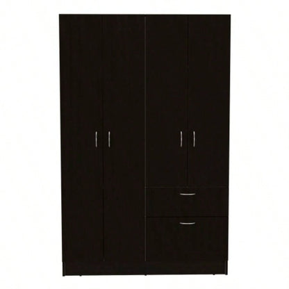 Armoire Alpes, Bedroom, Black/ White