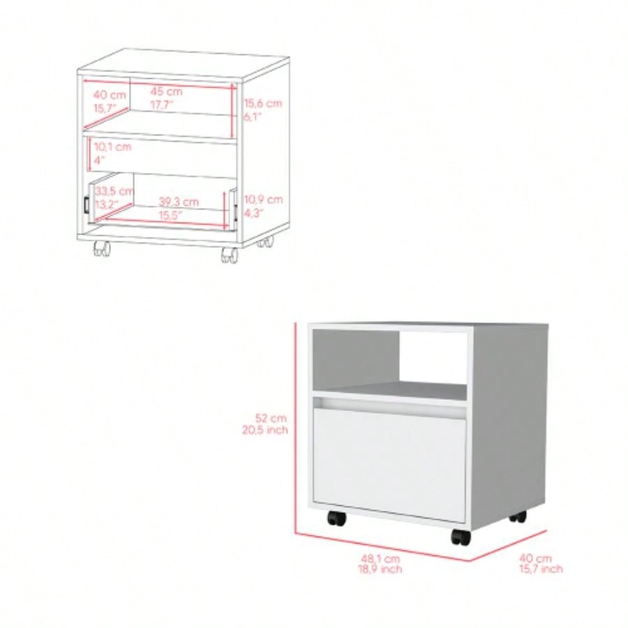 Beloit 3 Piece Bedroom Set, Nightstand+ Dresser+ Armoire, White
