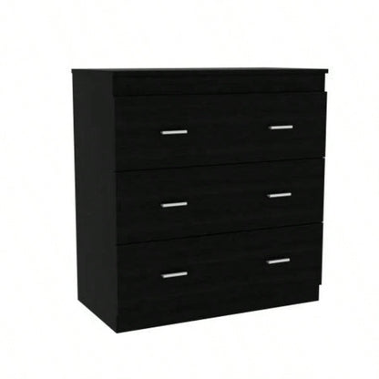 2 Piece Bedroom Set, London Armoire+ Three Drawer Dresser, Black