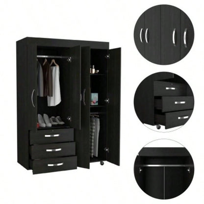 Isla Vista 3 - Drawer Armoire Black Wengue