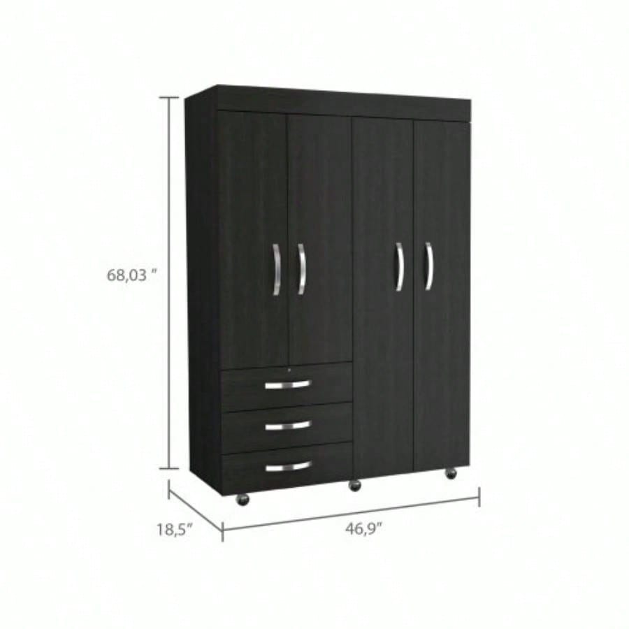 Isla Vista 3 - Drawer Armoire Black Wengue