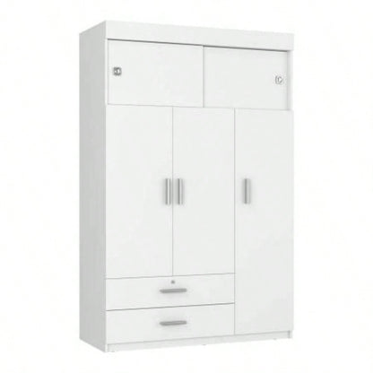 Omaha 2 - Piece Armoire and Dresser, White