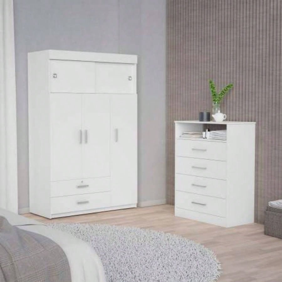 Omaha 2 - Piece Armoire and Dresser, White