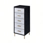 Black and Silver 4 - drawer Jewelry Armoire with Lift - top