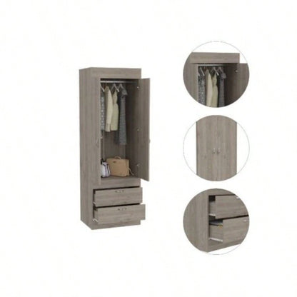 Light Gray 2 - Drawer Armoire