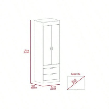 Light Gray 2 - Drawer Armoire