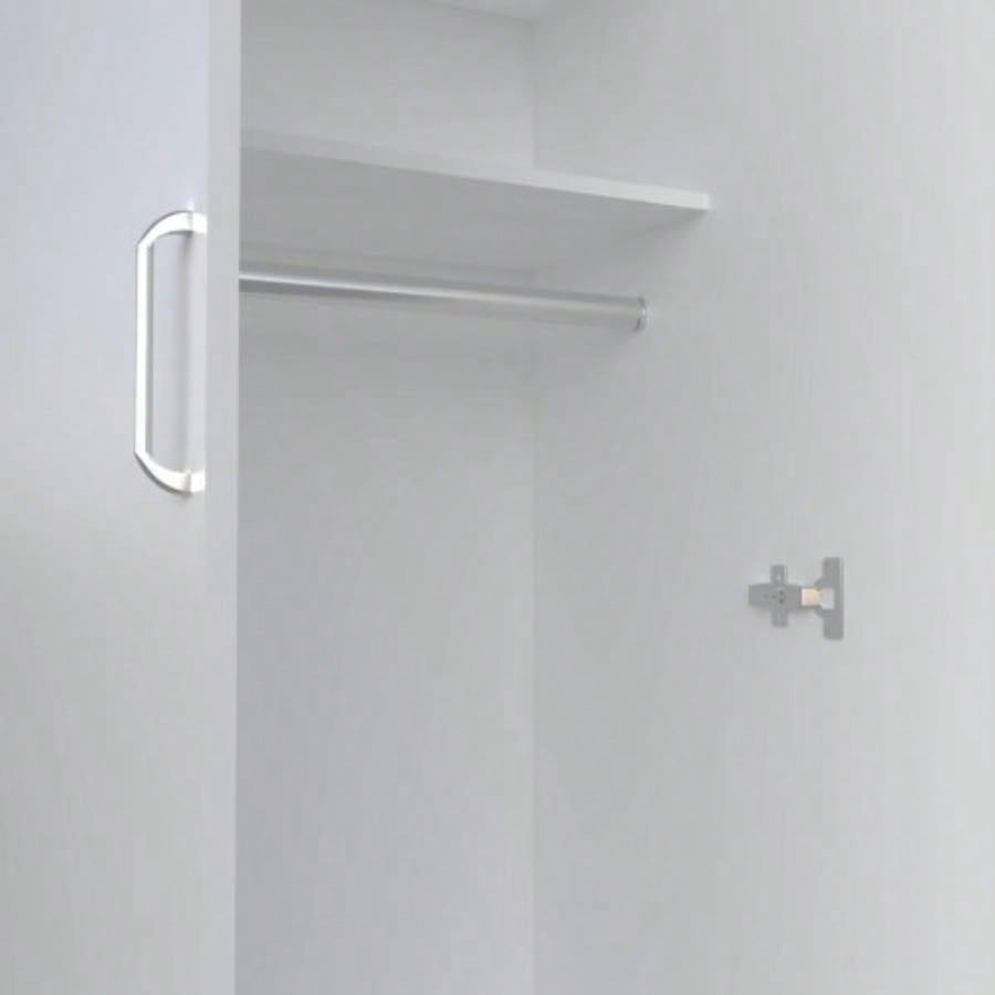 White Armoire with 2 Doors and Hanging Rod