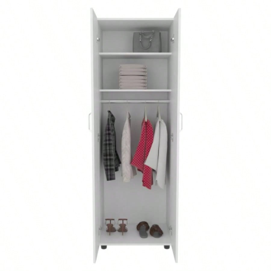 Barkley Slim Armoire, White