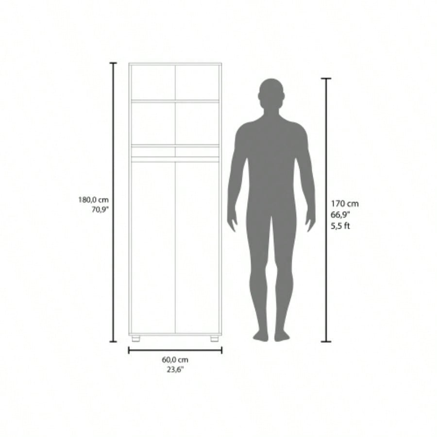 Barkley Slim Armoire, White