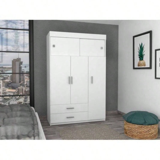 Kingswood 2 - Drawer Rectangle Armoire White