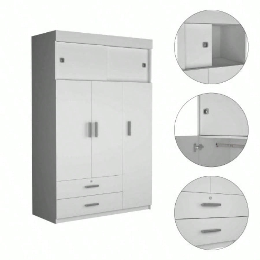 Kingswood 2 - Drawer Rectangle Armoire White