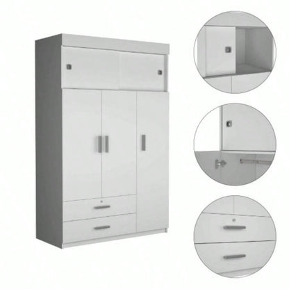 Kingswood 2 - Drawer Rectangle Armoire White