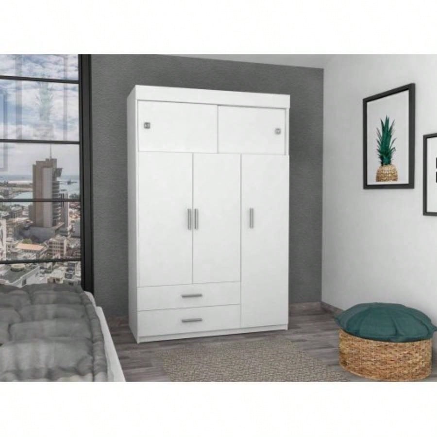 Kingswood 2 - Drawer Rectangle Armoire White