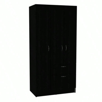 Meredith 1 - Drawer Rectangle Armoire Black Wengue and White