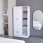 Cimarron 2 - Door Armoire with Open Compartment White