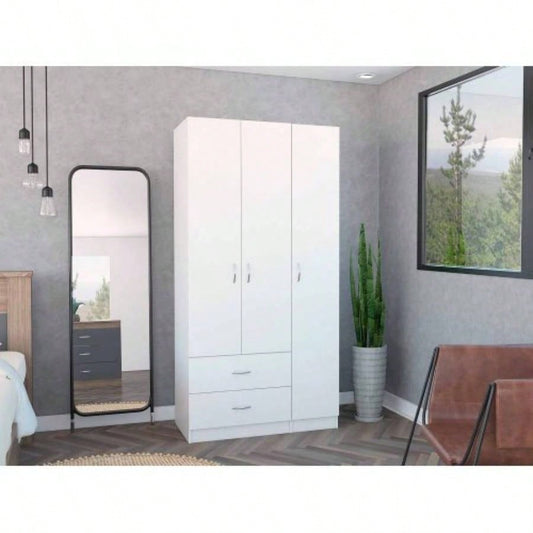 Rowaton 2 - Drawer 3 - Door Armoire White