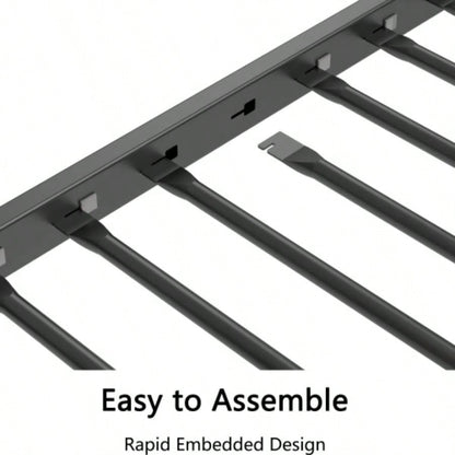 Adam Sturdy Twin over Twin Bunk Bed Metal Black and Adult, Low Profile Twin over twin bunk bed with Ladder and Guardrails, Easy Climbing, Beds Bedroom, Same as B083124170