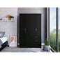 Maltby 1 - Drawer Rectangle Armoire Black Wengue and White