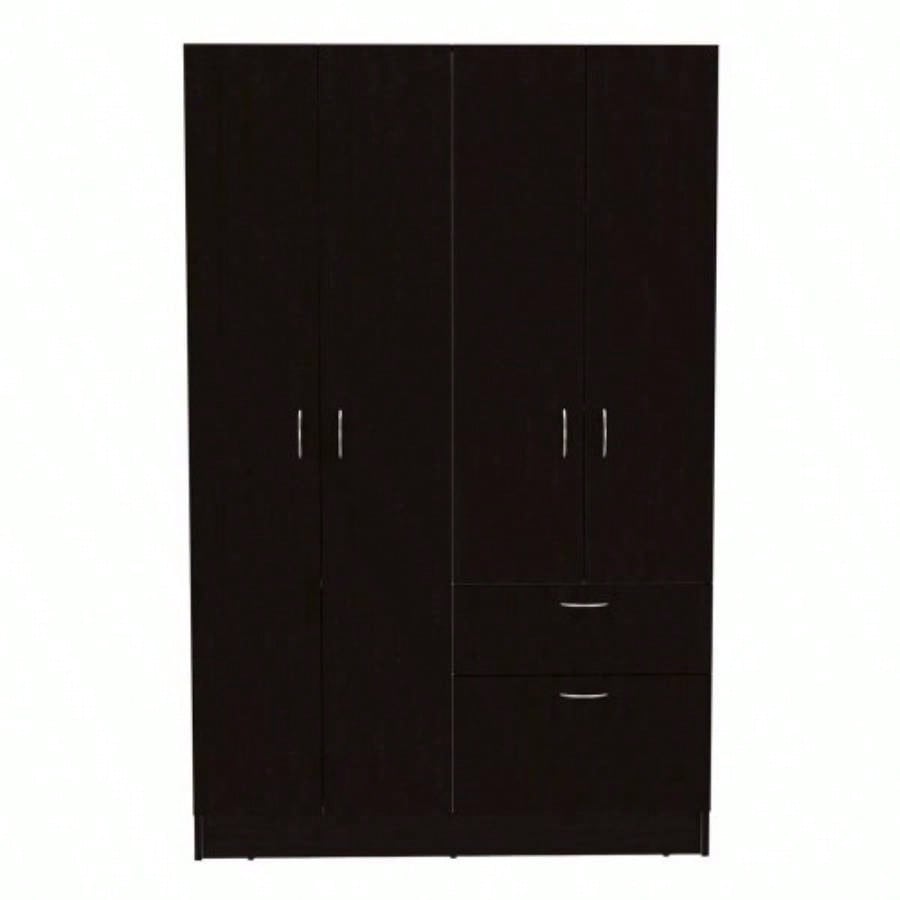 Maltby 1 - Drawer Rectangle Armoire Black Wengue and White