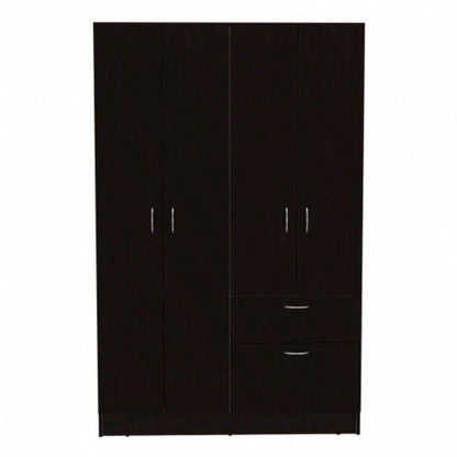 Maltby 1 - Drawer Rectangle Armoire Black Wengue and White