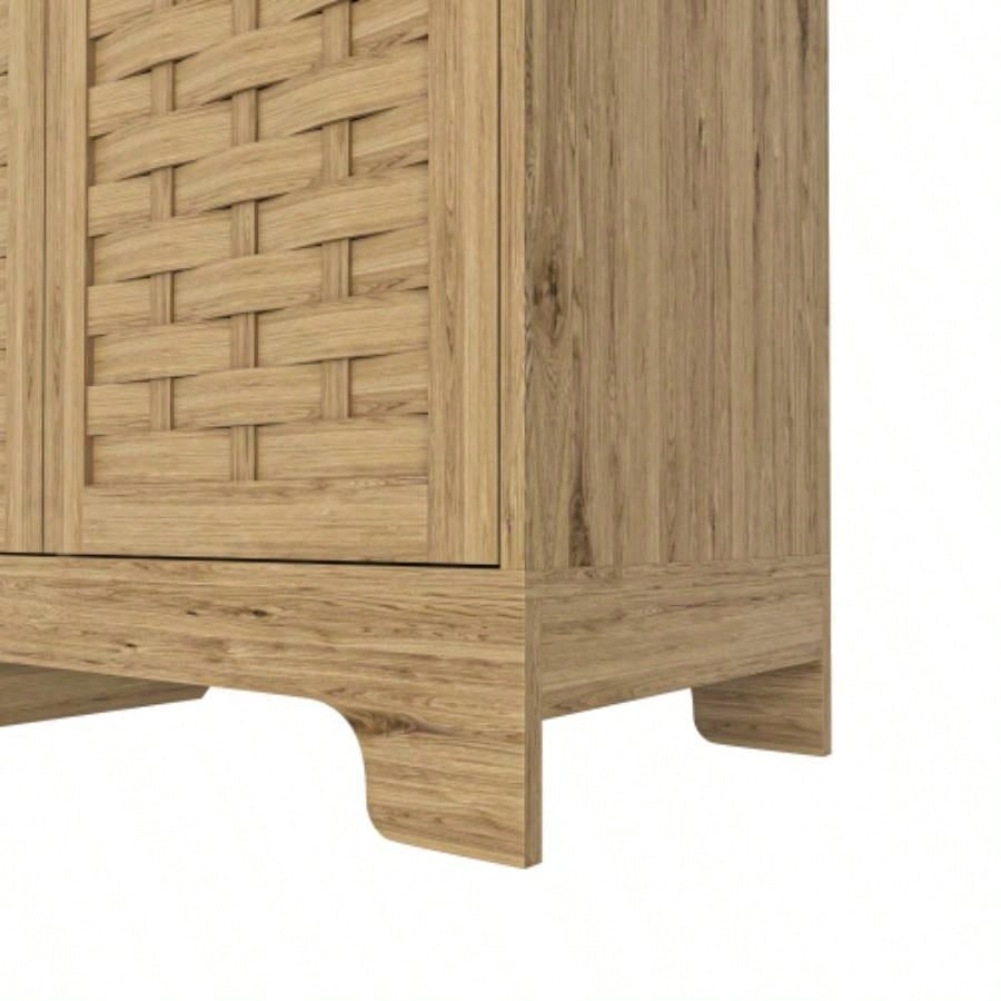Storage Cabinet with 3 Doors, Wood Sideboard Buffet Storage with Adjustable Shelf, Anti - tip Kit Accent Cabinet Living Room, Hallway, Entryway, Dining Room, Bedroom