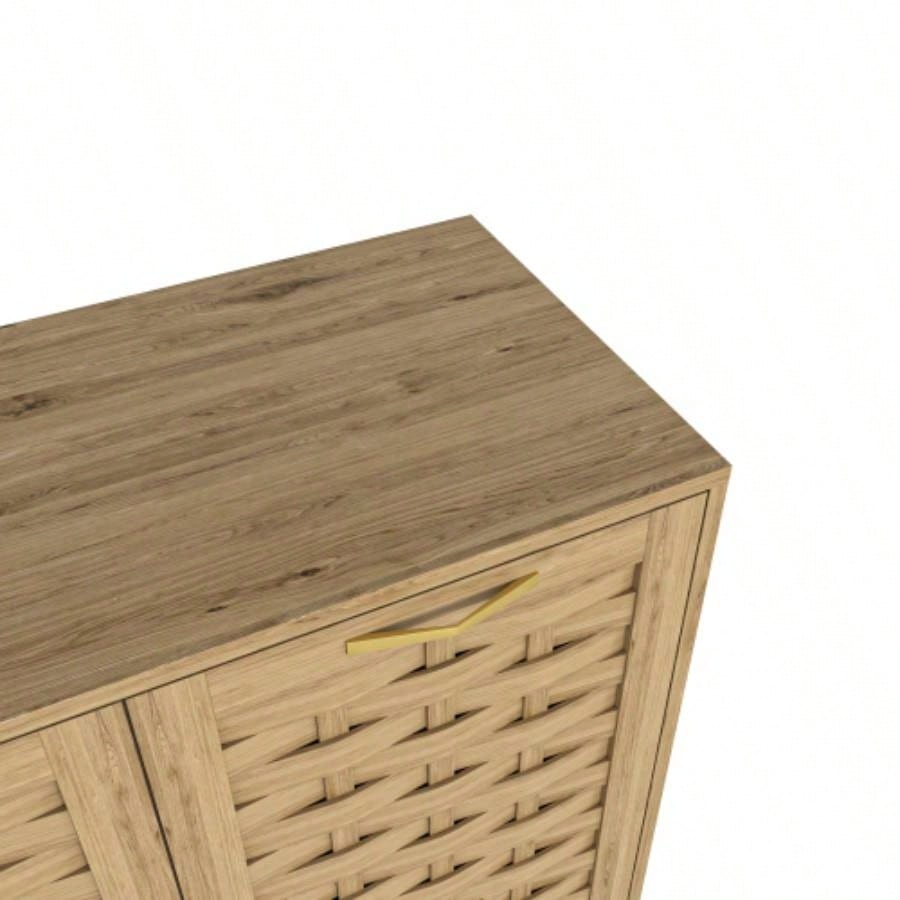 Storage Cabinet with 3 Doors, Wood Sideboard Buffet Storage with Adjustable Shelf, Anti - tip Kit Accent Cabinet Living Room, Hallway, Entryway, Dining Room, Bedroom