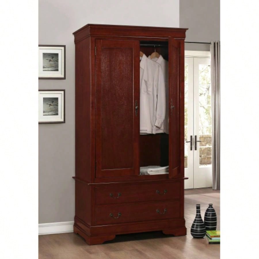 Elegant Cherry Wood Armoire