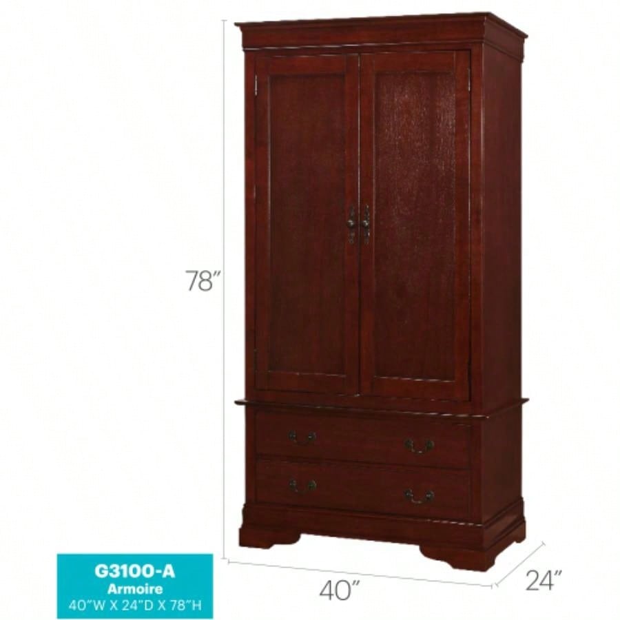 Elegant Cherry Wood Armoire