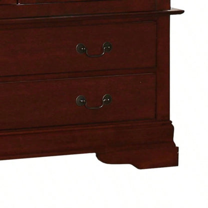 Elegant Cherry Wood Armoire