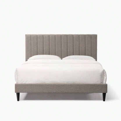 Normsman Tufted Upholstered Platform Bed - Tungsten Gray -