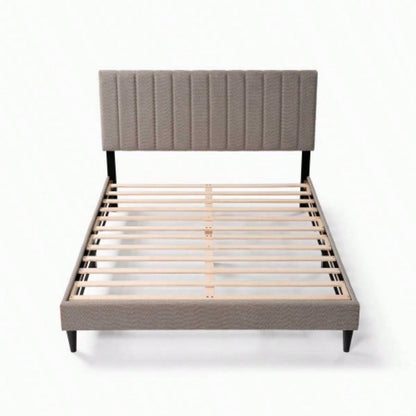 Normsman Tufted Upholstered Platform Bed - Tungsten Gray -