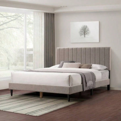 Normsman Tufted Upholstered Platform Bed - Tungsten Gray -