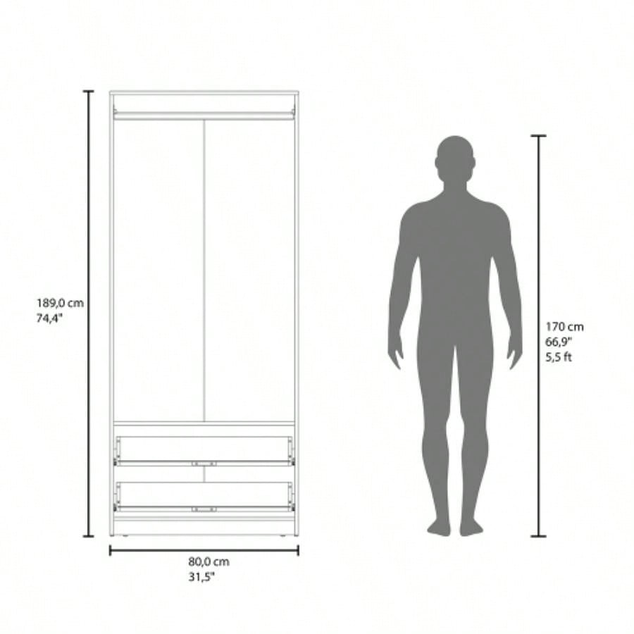Trappe Armoire, Bedroom, Black