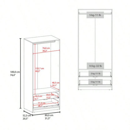 Trappe Armoire, Bedroom, Black