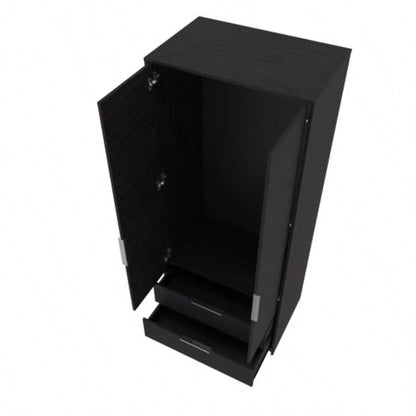 Trappe Armoire, Bedroom, Black