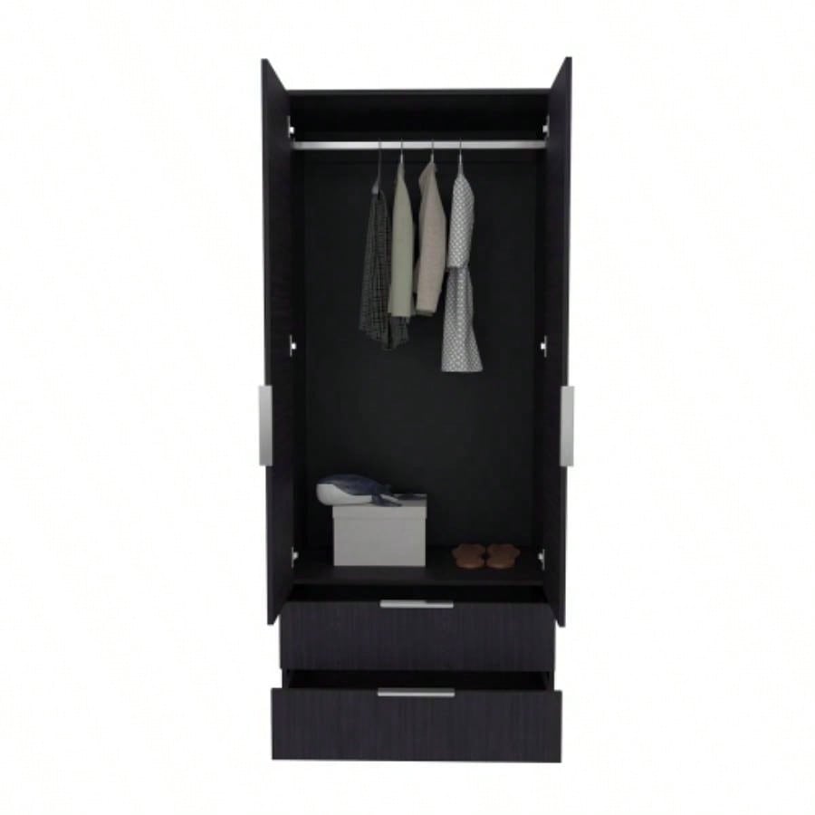 Trappe Armoire, Bedroom, Black