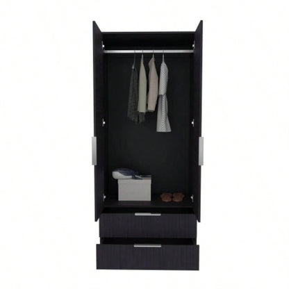 Trappe Armoire, Bedroom, Black
