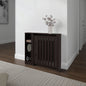 Radiator Cover Cabinet, 3 Shelves, Black Wengue