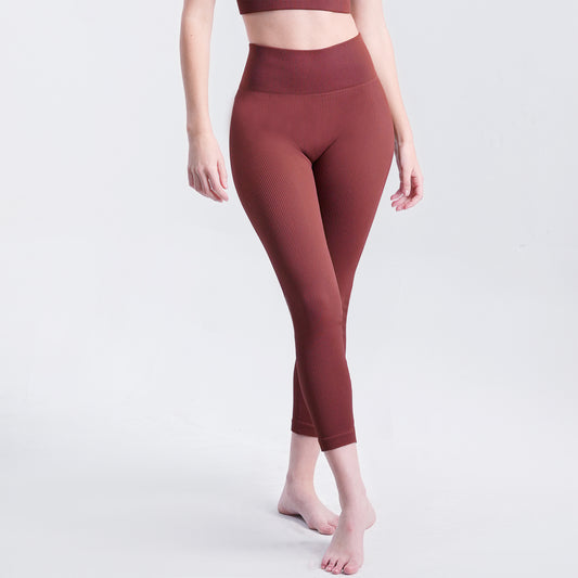 L Women's Yoga Pants Leggings Ribbed Solid High-Waisted Tummy Control Seamless Soft Yoga Gym outfit yoga pants for women leg training