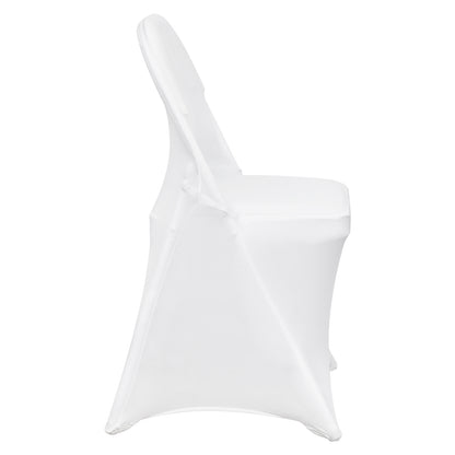 White Stretch Spandex Chair Covers - 30 PCS, Folding Kitchen Chairs Cover, Universal Washable Slipcovers Protector, Removable Chair Seat Covers, for Wedding Party Dining Room Banquet Event