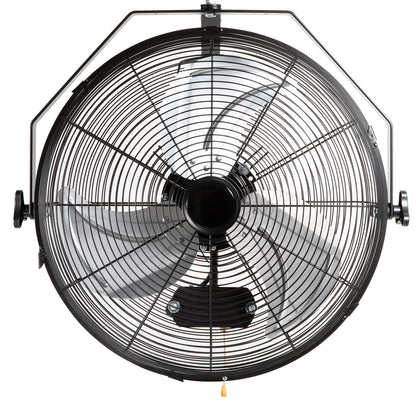 Wall Mount Fan, 18 Inch, 3-speed High Velocity Max. 4150 CFM, Waterproof Industrial Wall Fan, Commercial or Residential for Warehouse, Greenhouse, Workshop, Patio, Black, ETL Listed