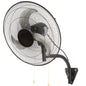 Wall Mount Fan, 18 Inch, 3-speed High Velocity Max. 4000 CFM Oscillating Industrial Wall Fan, Commercial or Residential for Warehouse, Greenhouse, Workshop, Patio, Basement, Black, ETL Listed