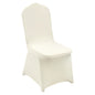 Stretch Spandex Folding Chair Covers, Universal Fitted Chair Cover, Removable Washable Protective Slipcovers, for Wedding, Holiday, Banquet, Party, Celebration, Dining (50PCS Ivory White)