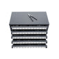 Drill Bit Dispenser Cabinet, Five-Drawer Drill Bit Organizer Cabinet for 33/64" to 63/64" Steel Drill Dispenser Organizer Cabinet with Labels, Stackable Drill Dispenser for Drill Bit Storage