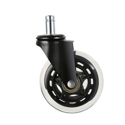 Office Chair Wheels, Set of 5, 3 inch Caster Wheels Replacement for Hardwood Floors and Carpet, Heavy Duty Computer Gaming Desk Casters with 130 lbs Load Capacity, Universal Fit for Most Chairs