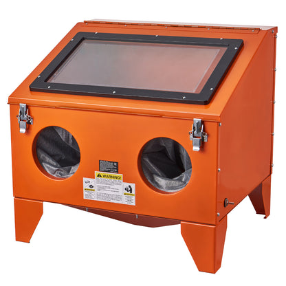 40 Gallon Sandblasting Cabinet, 40-120PSI Portable Benchtop Sand Blasting Cabinet, Heavy Duty Steel Sand Blaster with Blasting Gun & 4 Ceramic Nozzles for Paint, Stain, Rust Removal