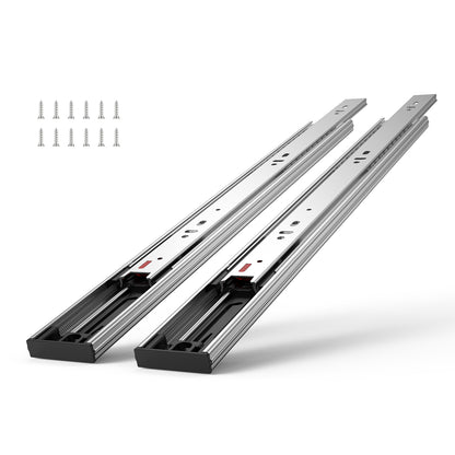 Drawer Slides Side Mount Rails, Soft-Close10 Pairs 22 Inch, Heavy Duty Full Extension Steel Track, Noiseless Guide Glides Cabinet Kitchen Runners with Ball Bearing, 100 Lbs Load Capacity