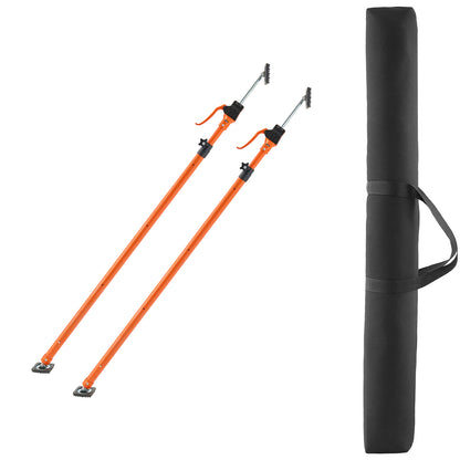 Cabinet Jack Support Pole, 2-Pack, 49.2-114.6 Inch Steel Telescopic Quick Support Rod, Adjustable 3rd Hand System up to 198 lbs Capacity for Installing Cabinets, Lifting Drywall, Cargo Bars